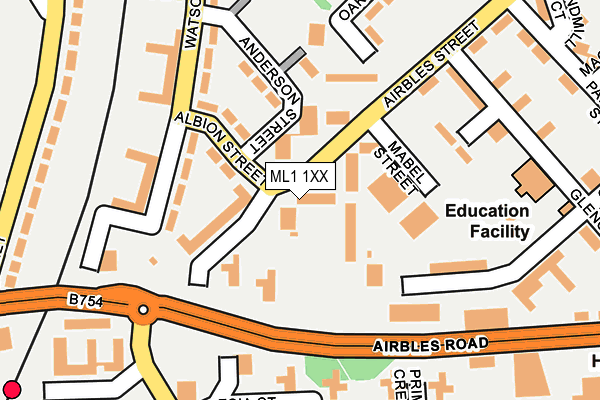 ML1 1XX map - OS OpenMap – Local (Ordnance Survey)
