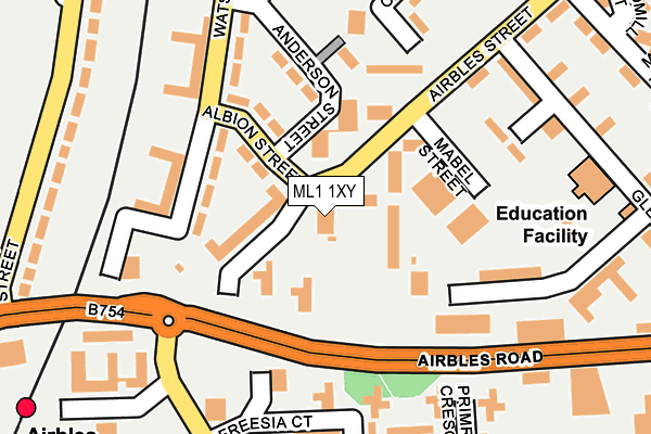 ML1 1XY map - OS OpenMap – Local (Ordnance Survey)