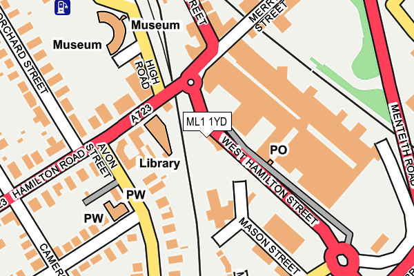 ML1 1YD map - OS OpenMap – Local (Ordnance Survey)