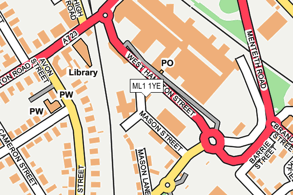 ML1 1YE map - OS OpenMap – Local (Ordnance Survey)