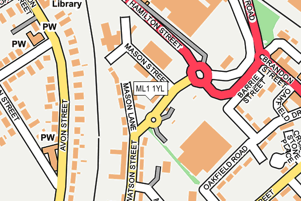 ML1 1YL map - OS OpenMap – Local (Ordnance Survey)