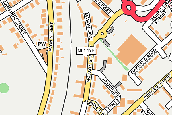 ML1 1YP map - OS OpenMap – Local (Ordnance Survey)