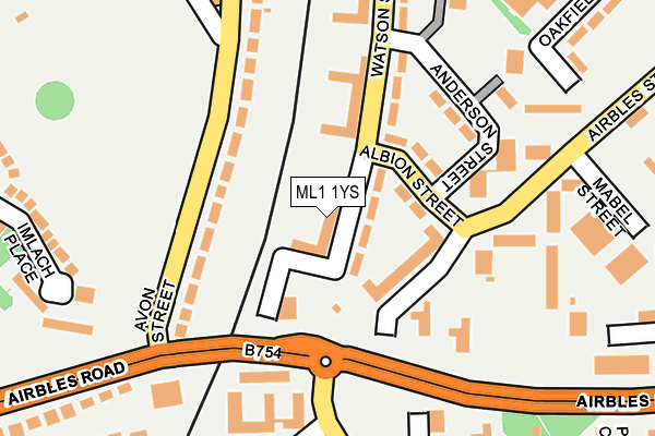 ML1 1YS map - OS OpenMap – Local (Ordnance Survey)