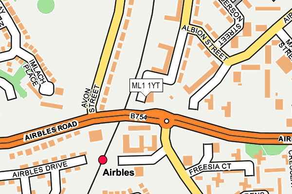 ML1 1YT map - OS OpenMap – Local (Ordnance Survey)