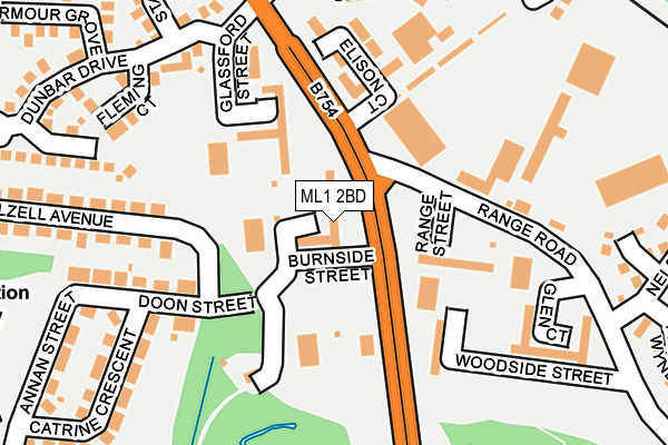 ML1 2BD map - OS OpenMap – Local (Ordnance Survey)