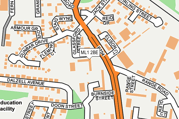 ML1 2BE map - OS OpenMap – Local (Ordnance Survey)