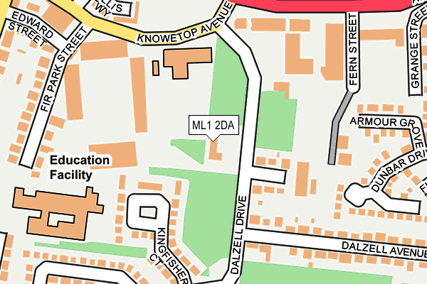 ML1 2DA map - OS OpenMap – Local (Ordnance Survey)
