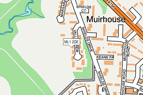 ML1 2DE map - OS OpenMap – Local (Ordnance Survey)