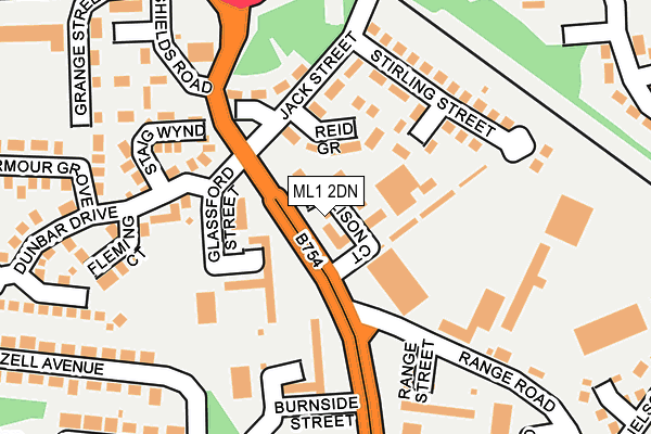 ML1 2DN map - OS OpenMap – Local (Ordnance Survey)