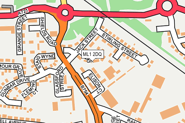 ML1 2DQ map - OS OpenMap – Local (Ordnance Survey)
