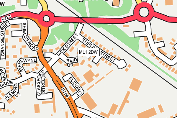 ML1 2DW map - OS OpenMap – Local (Ordnance Survey)