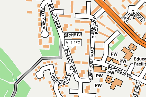 ML1 2EG map - OS OpenMap – Local (Ordnance Survey)
