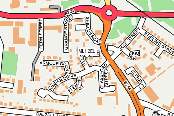 ML1 2EL map - OS OpenMap – Local (Ordnance Survey)