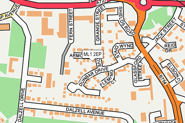 ML1 2EP map - OS OpenMap – Local (Ordnance Survey)