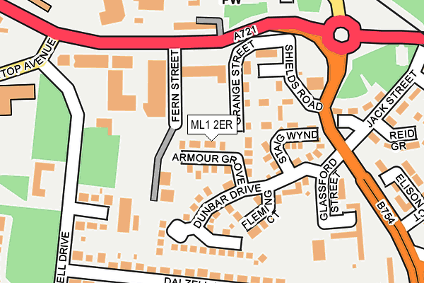 ML1 2ER map - OS OpenMap – Local (Ordnance Survey)