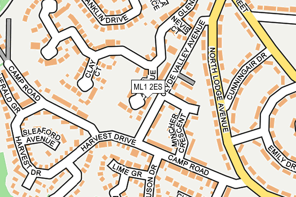 ML1 2ES map - OS OpenMap – Local (Ordnance Survey)