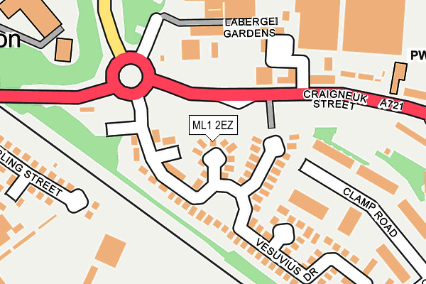 ML1 2EZ map - OS OpenMap – Local (Ordnance Survey)