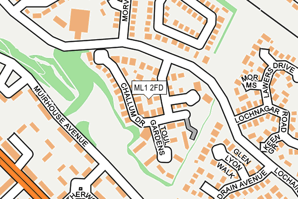 ML1 2FD map - OS OpenMap – Local (Ordnance Survey)