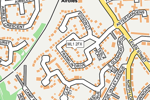 ML1 2FX map - OS OpenMap – Local (Ordnance Survey)