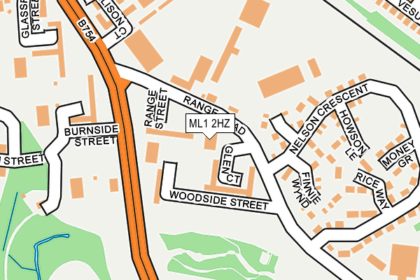 ML1 2HZ map - OS OpenMap – Local (Ordnance Survey)