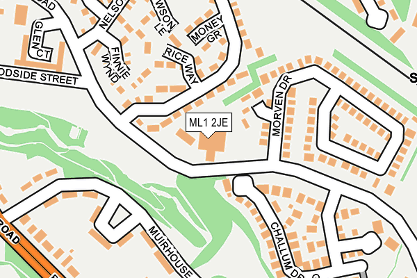 ML1 2JE map - OS OpenMap – Local (Ordnance Survey)