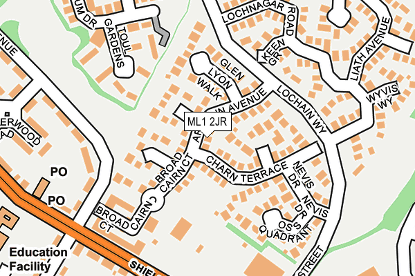 ML1 2JR map - OS OpenMap – Local (Ordnance Survey)
