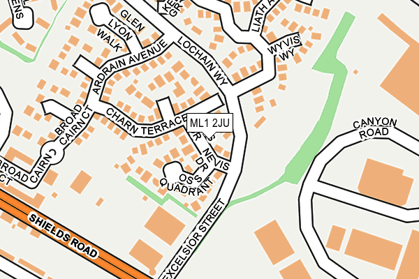ML1 2JU map - OS OpenMap – Local (Ordnance Survey)