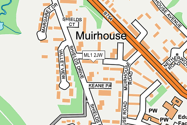 ML1 2JW map - OS OpenMap – Local (Ordnance Survey)