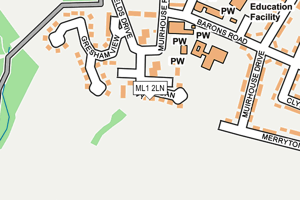 ML1 2LN map - OS OpenMap – Local (Ordnance Survey)