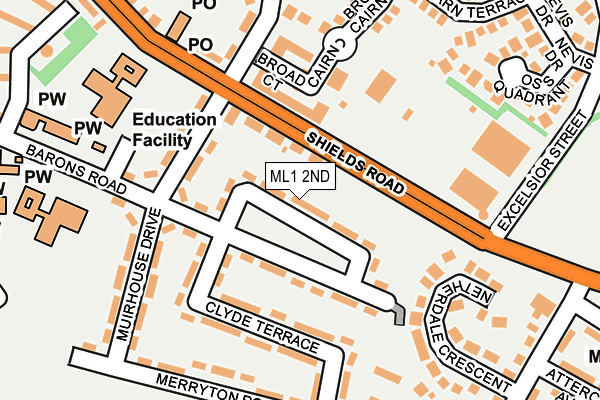 ML1 2ND map - OS OpenMap – Local (Ordnance Survey)