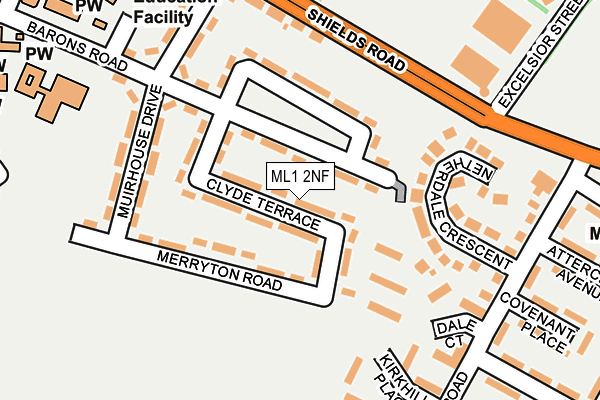 ML1 2NF map - OS OpenMap – Local (Ordnance Survey)