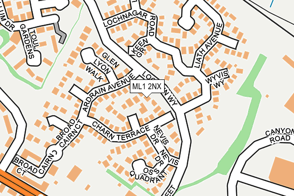 ML1 2NX map - OS OpenMap – Local (Ordnance Survey)
