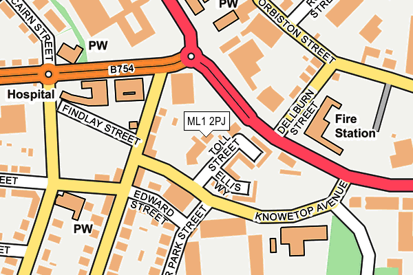 ML1 2PJ map - OS OpenMap – Local (Ordnance Survey)
