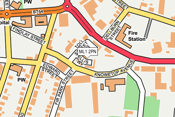 ML1 2PN map - OS OpenMap – Local (Ordnance Survey)