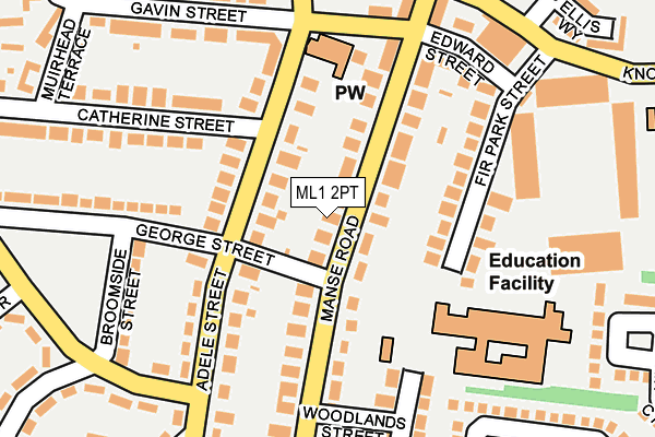 ML1 2PT map - OS OpenMap – Local (Ordnance Survey)