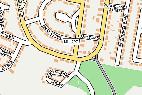 ML1 2PZ map - OS OpenMap – Local (Ordnance Survey)