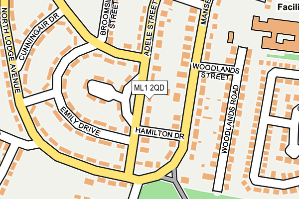 ML1 2QD map - OS OpenMap – Local (Ordnance Survey)