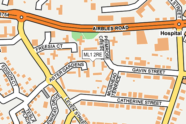 ML1 2RE map - OS OpenMap – Local (Ordnance Survey)