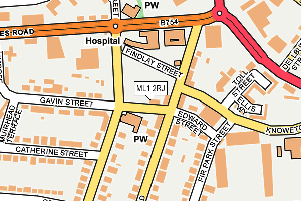ML1 2RJ map - OS OpenMap – Local (Ordnance Survey)