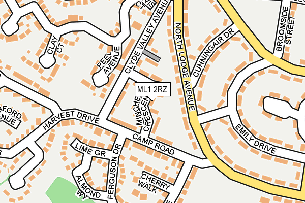 ML1 2RZ map - OS OpenMap – Local (Ordnance Survey)