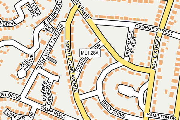 ML1 2SA map - OS OpenMap – Local (Ordnance Survey)