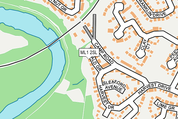 ML1 2SL map - OS OpenMap – Local (Ordnance Survey)