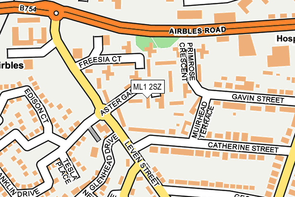 ML1 2SZ map - OS OpenMap – Local (Ordnance Survey)