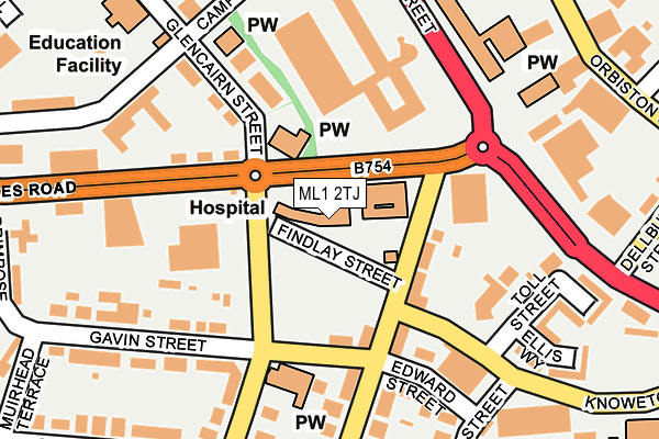 ML1 2TJ map - OS OpenMap – Local (Ordnance Survey)
