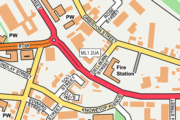 ML1 2UA map - OS OpenMap – Local (Ordnance Survey)
