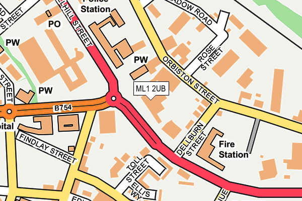 ML1 2UB map - OS OpenMap – Local (Ordnance Survey)