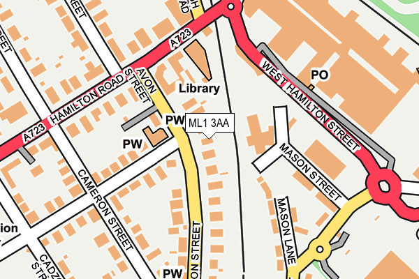 ML1 3AA map - OS OpenMap – Local (Ordnance Survey)