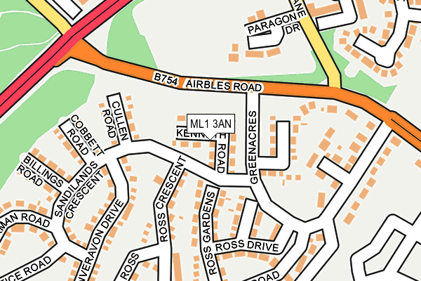ML1 3AN map - OS OpenMap – Local (Ordnance Survey)
