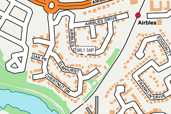 ML1 3AP map - OS OpenMap – Local (Ordnance Survey)