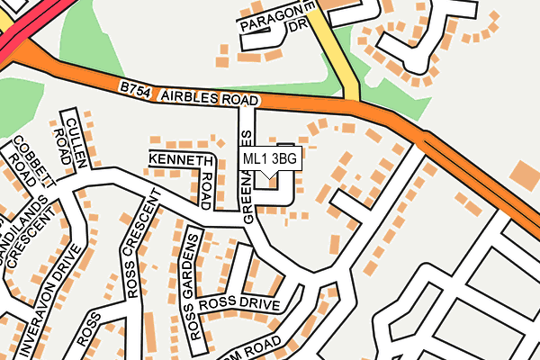 ML1 3BG map - OS OpenMap – Local (Ordnance Survey)